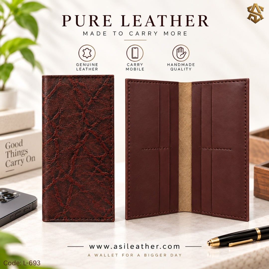 Python Textured Genuine Leather Long Wallet L:693