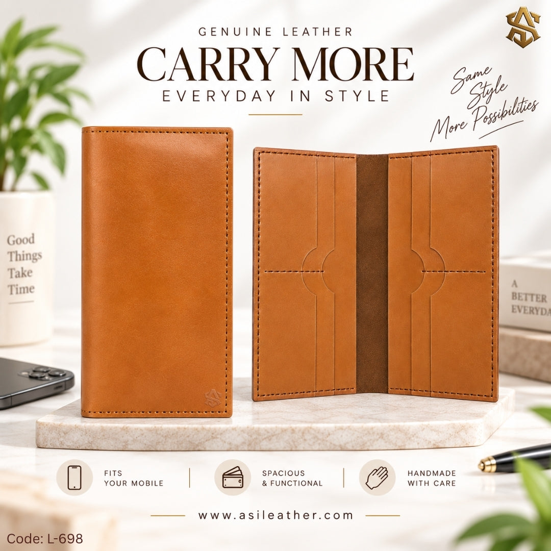 Genuine Leather Long Wallet L:698