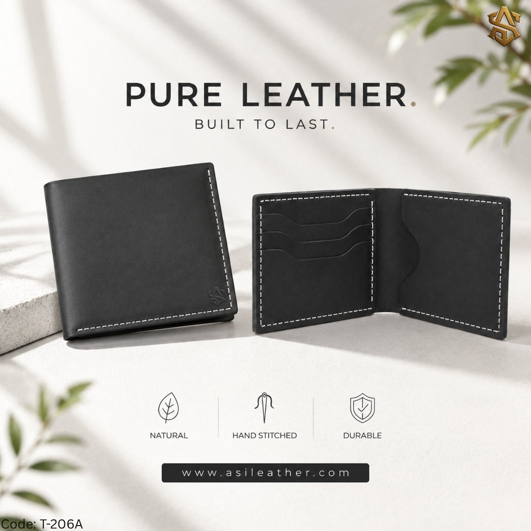 Soft Premium Genuine Leather Bi-Fold Wallet T:206A