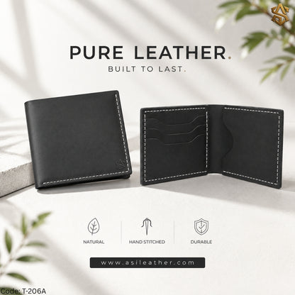 Soft Premium Genuine Leather Bi-Fold Wallet T:206A