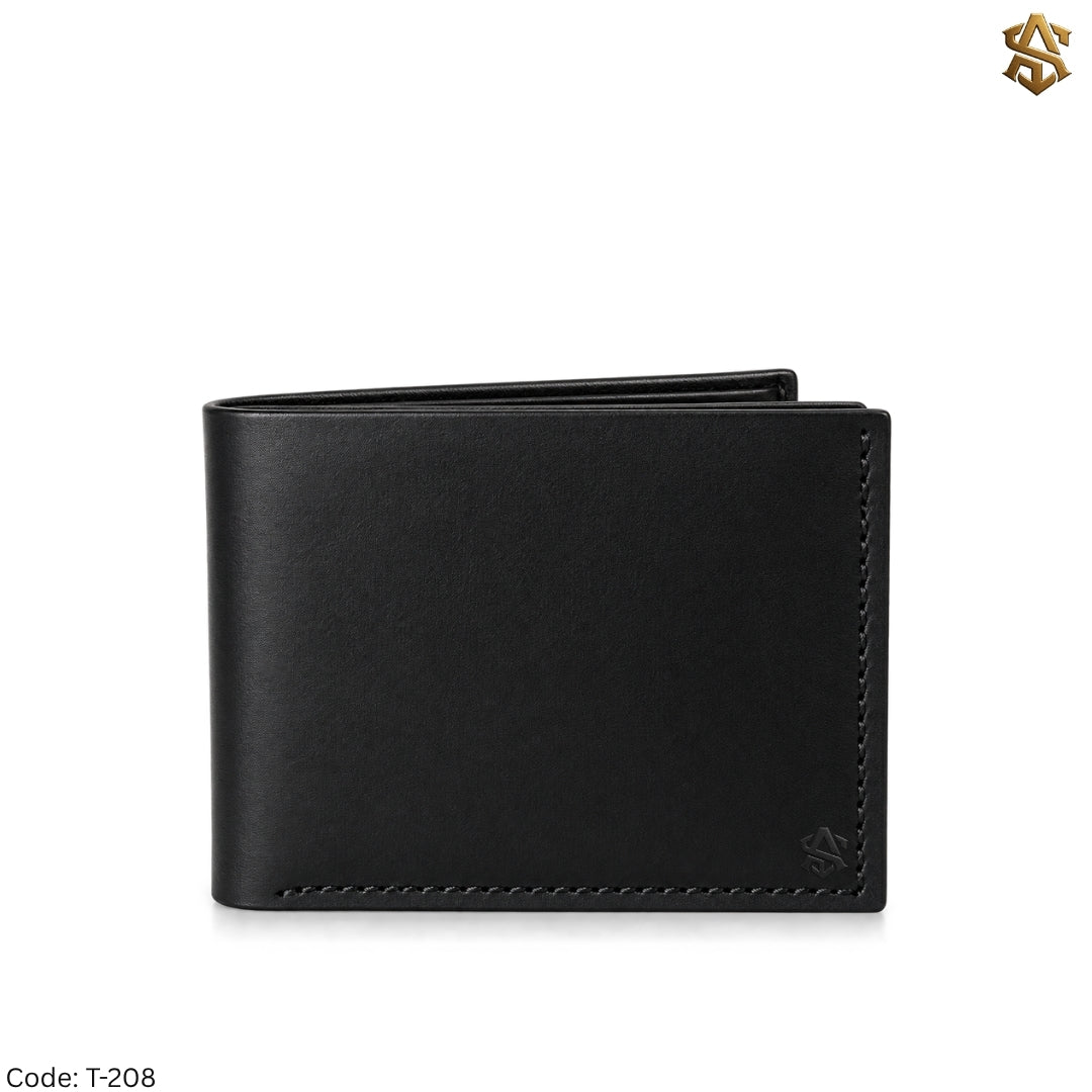 Genuine Leather Bi-Fold Wallet T:208A