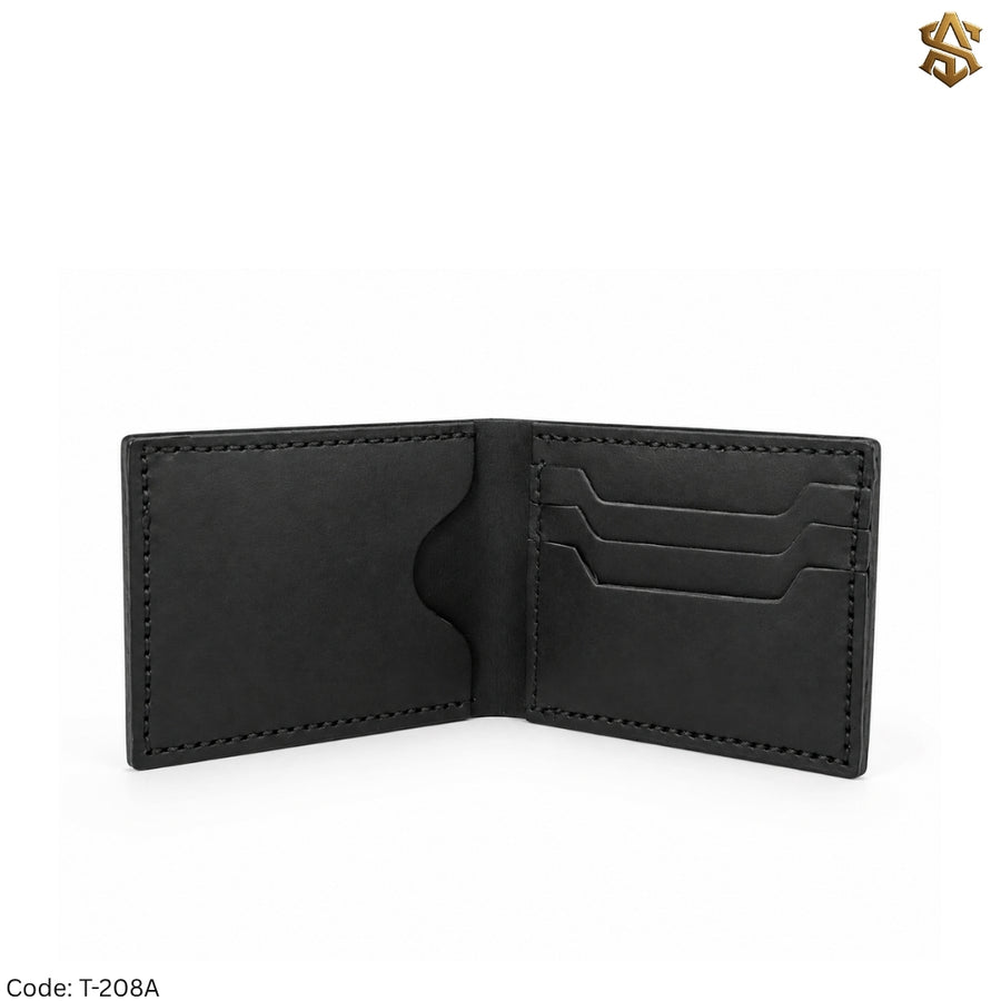 Genuine Leather Bi-Fold Wallet T:208A