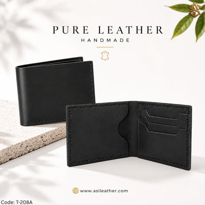 Genuine Leather Bi-Fold Wallet T:208A