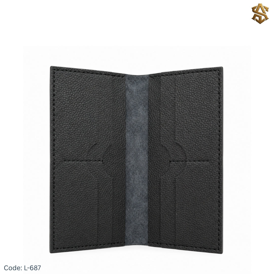 Ostrich Textured Genuine Leather Long Wallet L:687
