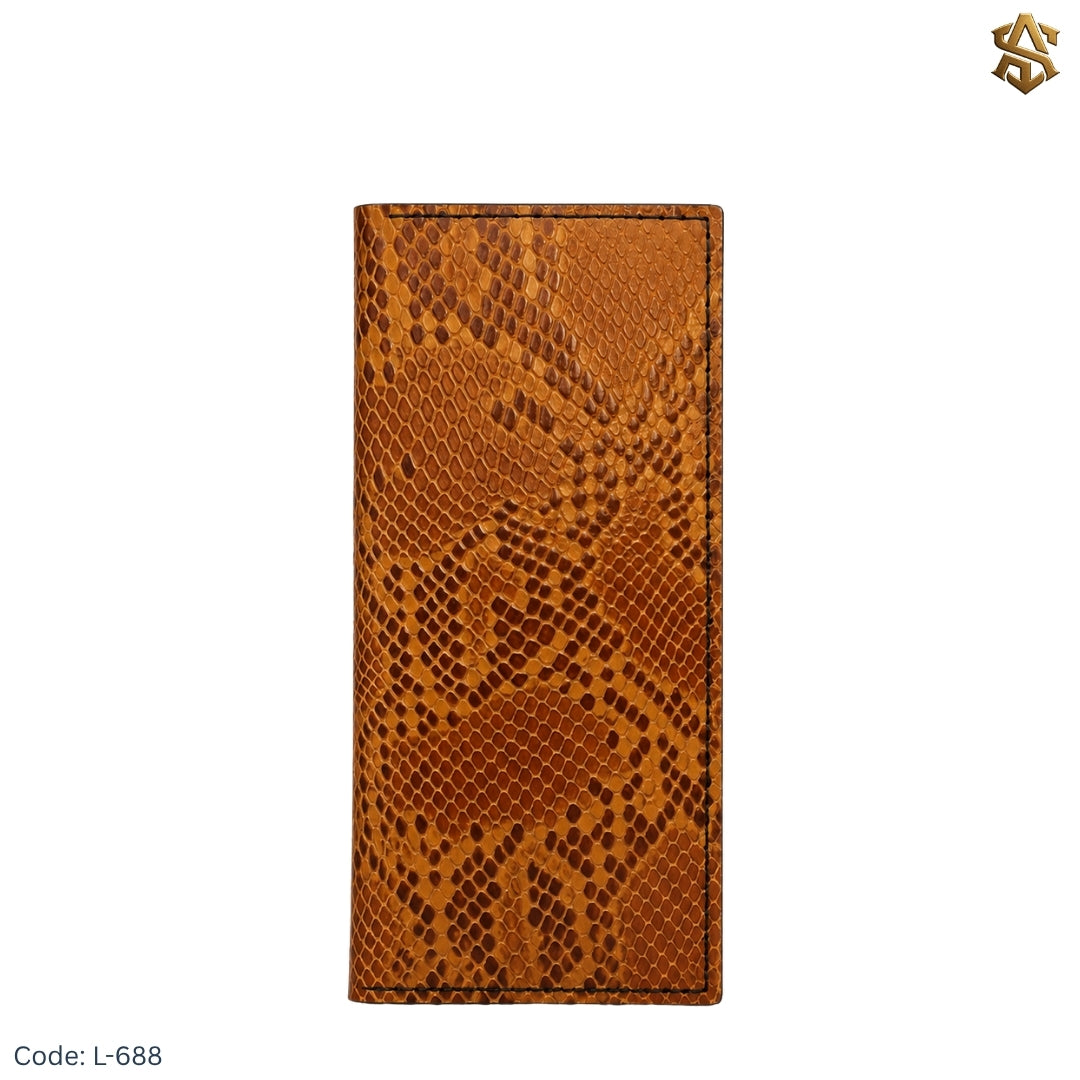 Python Textured Genuine Leather Long Wallet L:688