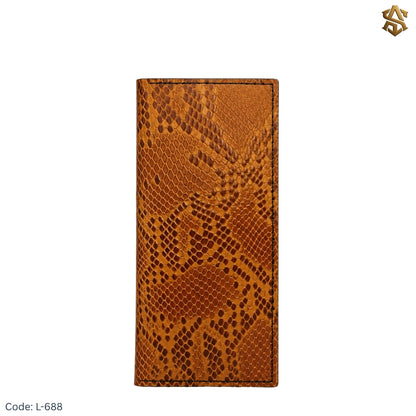 Python Textured Genuine Leather Long Wallet L:688