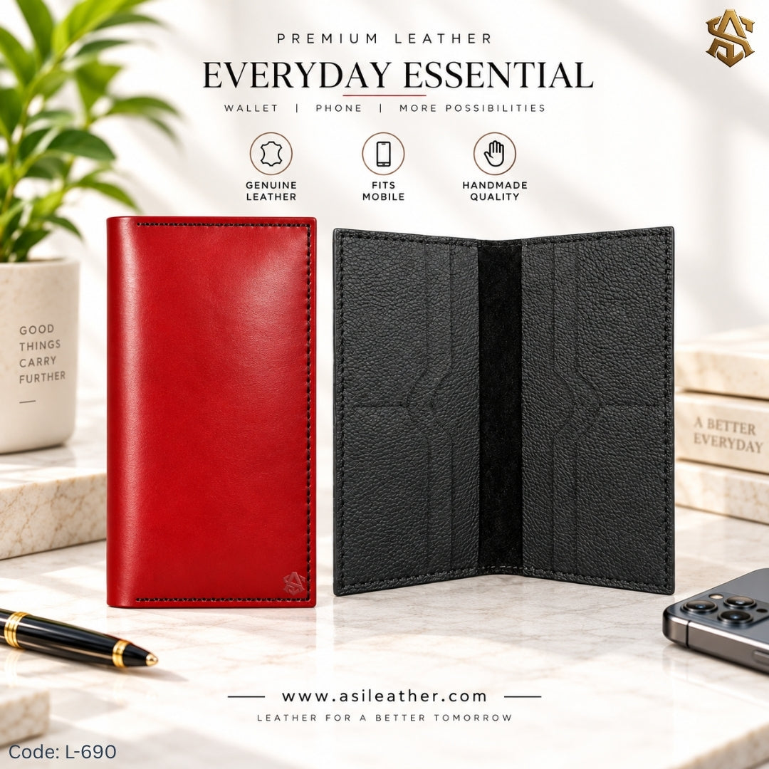 Genuine Leather Long Wallet L:690