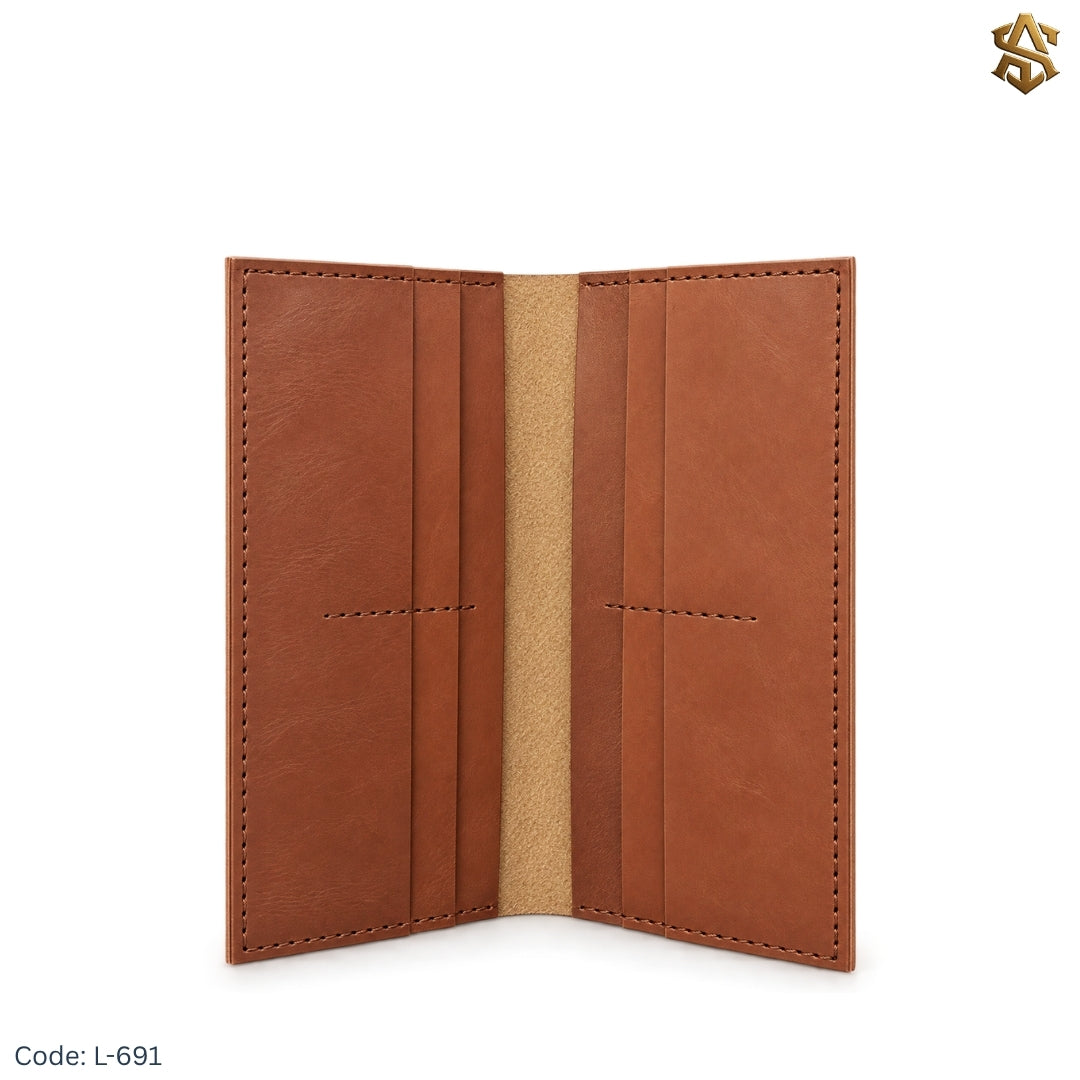 Snake Textured Genuine Leather Long Wallet L:691