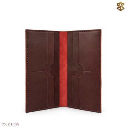 Ostrich Textured Genuine Leather Long Wallet L:692