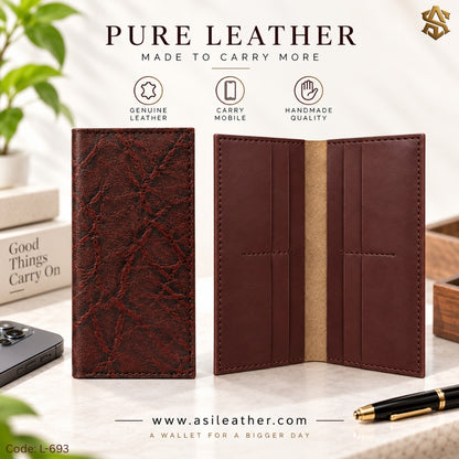 Python Textured Genuine Leather Long Wallet L:693