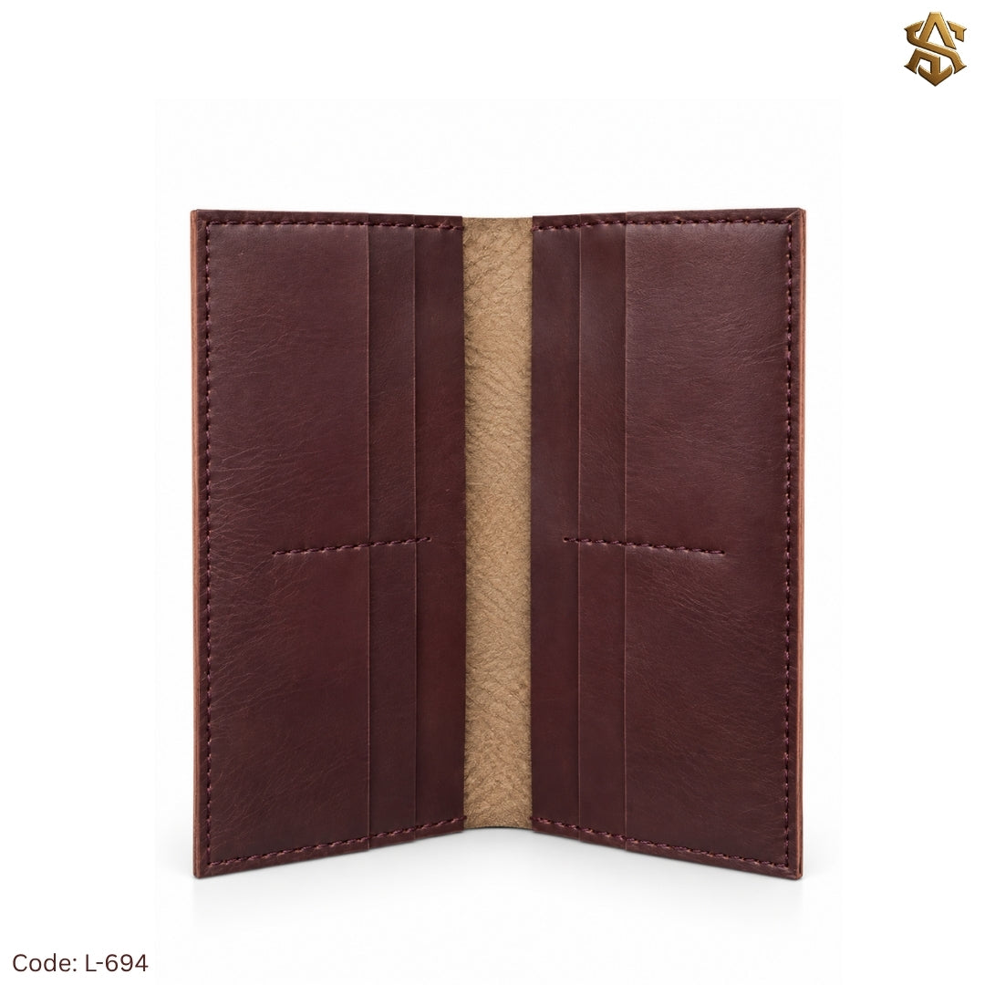 Crocodile Textured Genuine Leather Long Wallet L:694