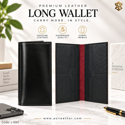 Genuine Leather Long Wallet L:695