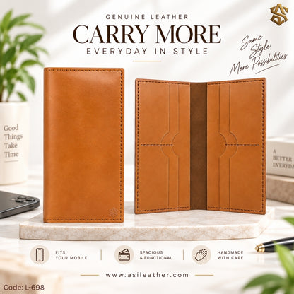 Genuine Leather Long Wallet L:698
