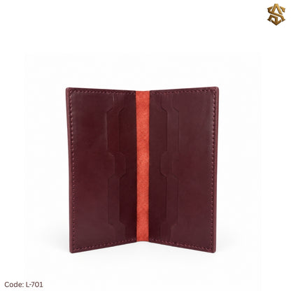 Ostrich Textured Genuine Leather Long Wallet L:701