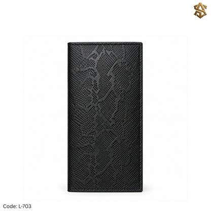 Python Textured Genuine Leather Long Wallet L:703