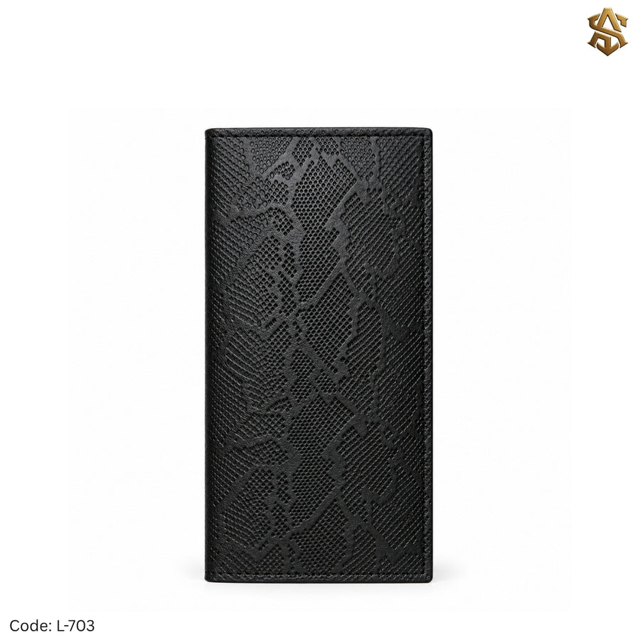 Python Textured Genuine Leather Long Wallet L:703