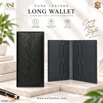 Python Textured Genuine Leather Long Wallet L:703