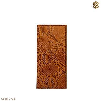 Python Textured Genuine Leather Long Wallet L:706