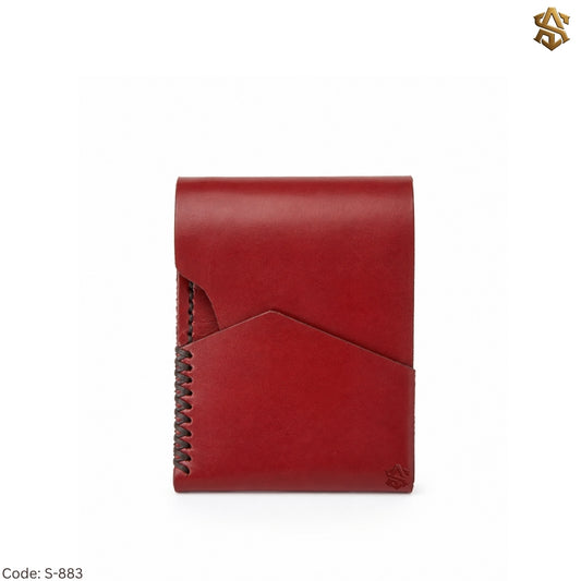 Genuine Leather Smart Wallet Red S:883