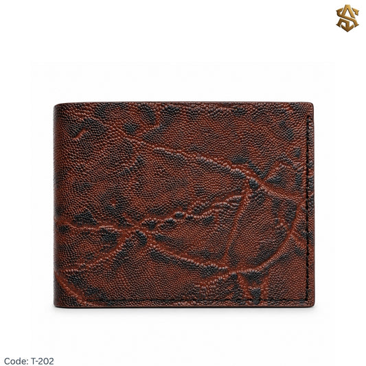 Python Textured Genuine Leather Bi-Fold Wallet T:202