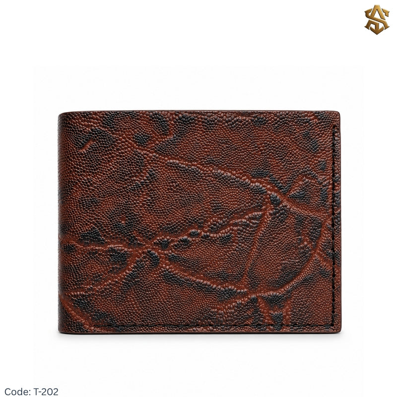 Python Textured Genuine Leather Bi-Fold Wallet T:202