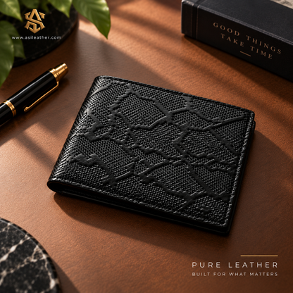 Python Textured Genuine Leather Bi-Fold Wallet T:199A