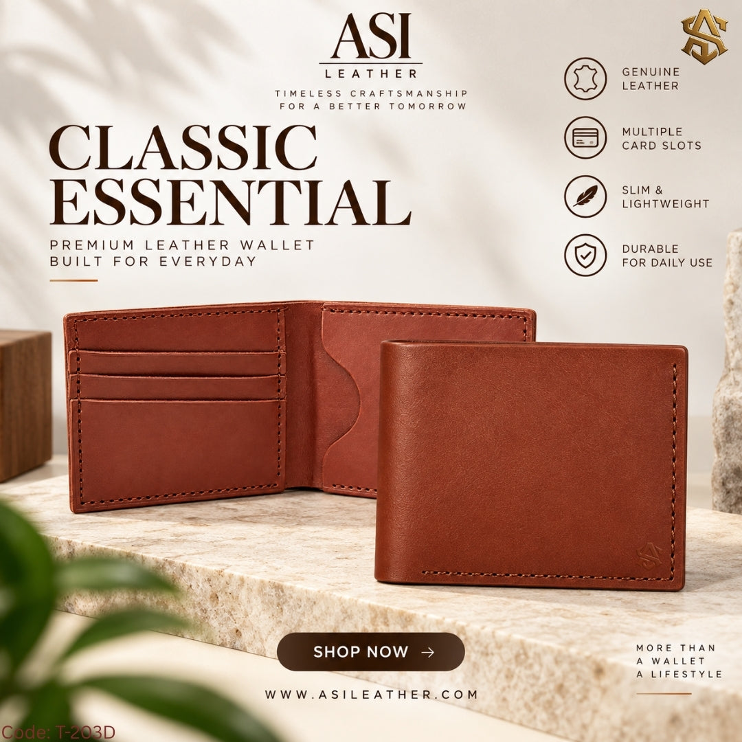 Crazy Horse Pullup Genuine Leather Bi-Fold Wallet T:203D