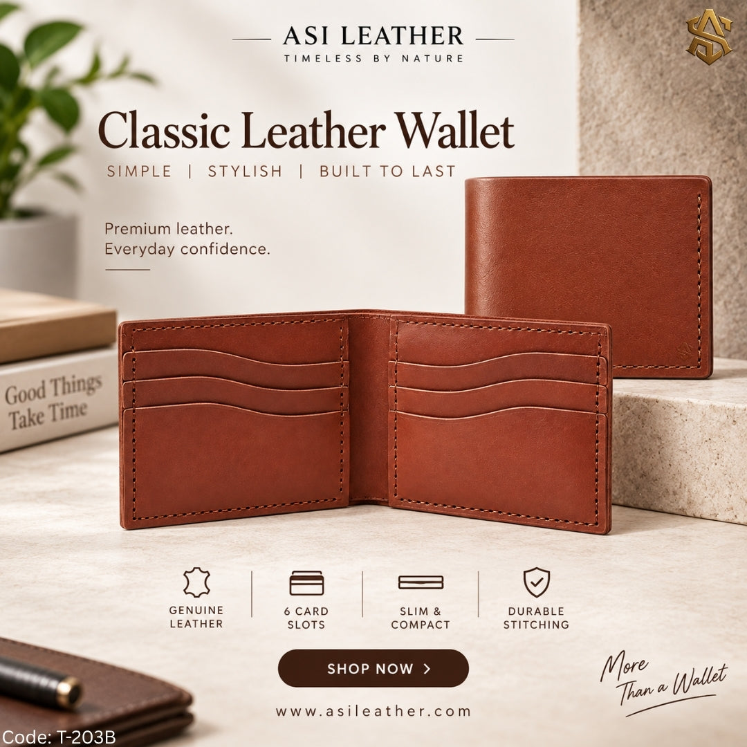 Crazy Horse Pullup Genuine Leather Bi-Fold Wallet T:203B