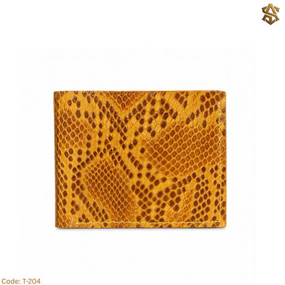 Python Textured Genuine Leather Bi-Fold Wallet T:204