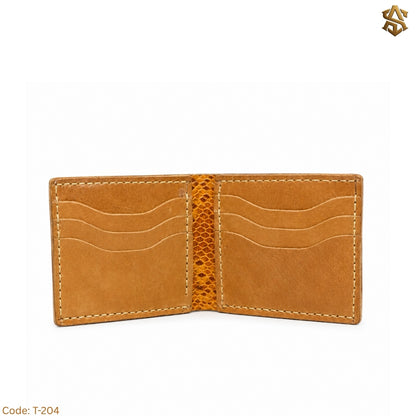 Python Textured Genuine Leather Bi-Fold Wallet T:204