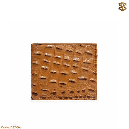 Crocodile Textured Genuine Leather Bi-Fold Wallet T:205A
