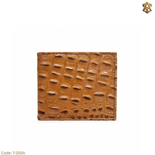 Crocodile Textured Genuine Leather Bi-Fold Wallet T:205A