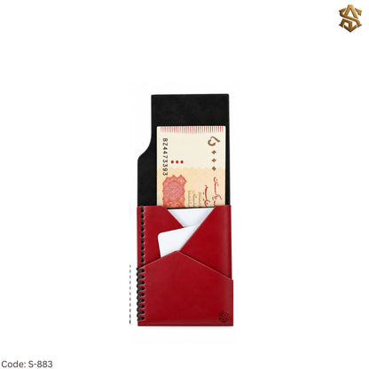 Genuine Leather Smart Wallet Red S:883