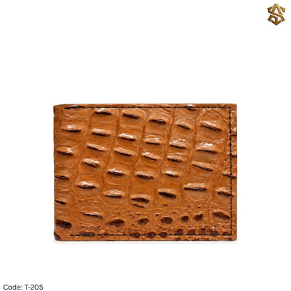Crocodile Textured Genuine Leather Bi-Fold Wallet T:205